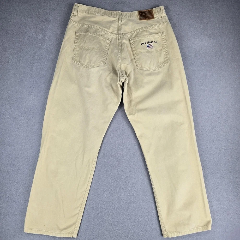 Polo Ralph Lauren Jeans Co Mens 36x30‎ Beige Polo Pants Straight Denim Canada